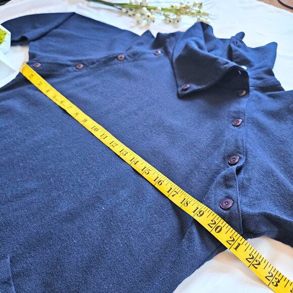 Timeless Vintage Canadian Holt Renfrew Blue Wool Tunic/Dress - Picture 12 of 13